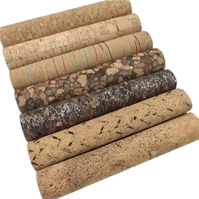 پارچه پی وی سی چرم چوب پنبه ای رنگی چوب پرتغال